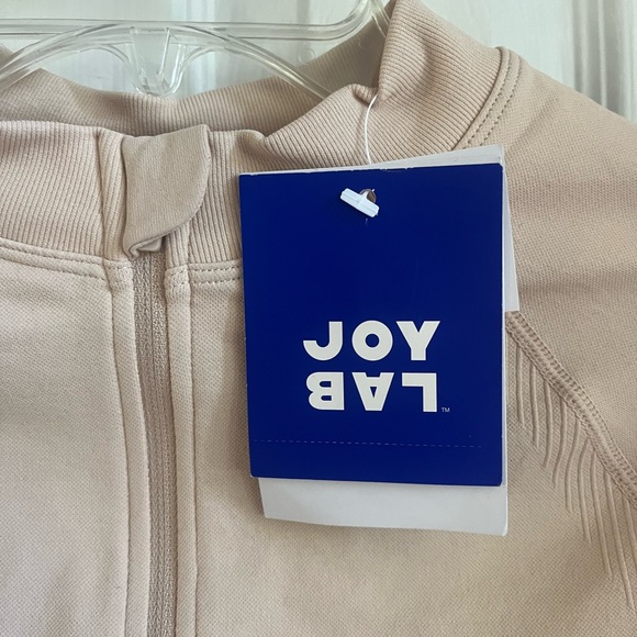 JoyLab Athletic Zip Up Jacket Womens Small Beige Stretchy Flexible Knit NWT‎ - Picture 4 of 11